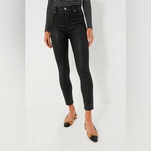 7 For All Mankind “The Black Coated High Waist Ankle Skinny” - Size 27